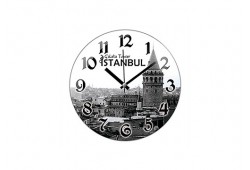İstanbul Full HD Duvar Saati Kamera